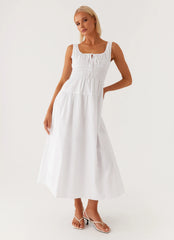 Jacintha Midi Dress - White