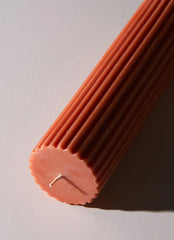 Moreton Eco Fluted Pillar - Baked Clay