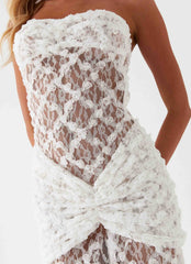 Ottilie Lace Maxi Dress - White