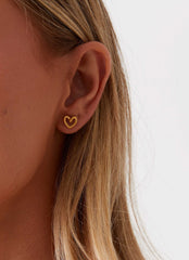 Issie Heart Earrings - Gold