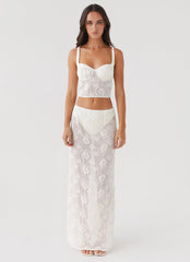 In The Clouds Bustier Top - Ivory Petal