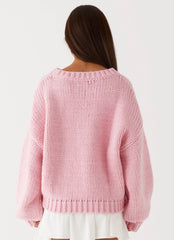 Costella Knit Sweater - Pink