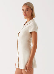 Russo Linen Mini Dress - Oatmeal