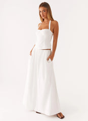 Cheryl Maxi Skirt - White