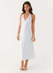 Heavy Hearted Midi Dress - Blue