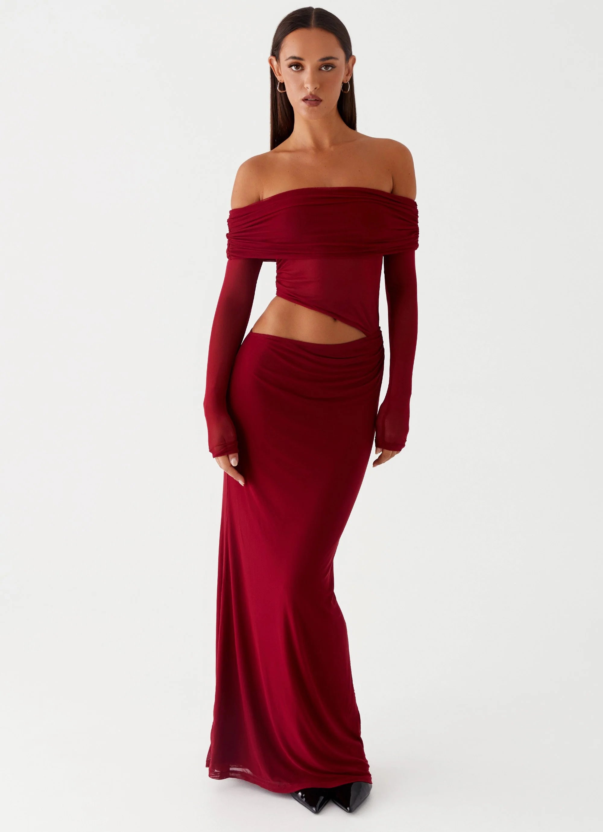 Emery Maxi Dress - Cherry Red