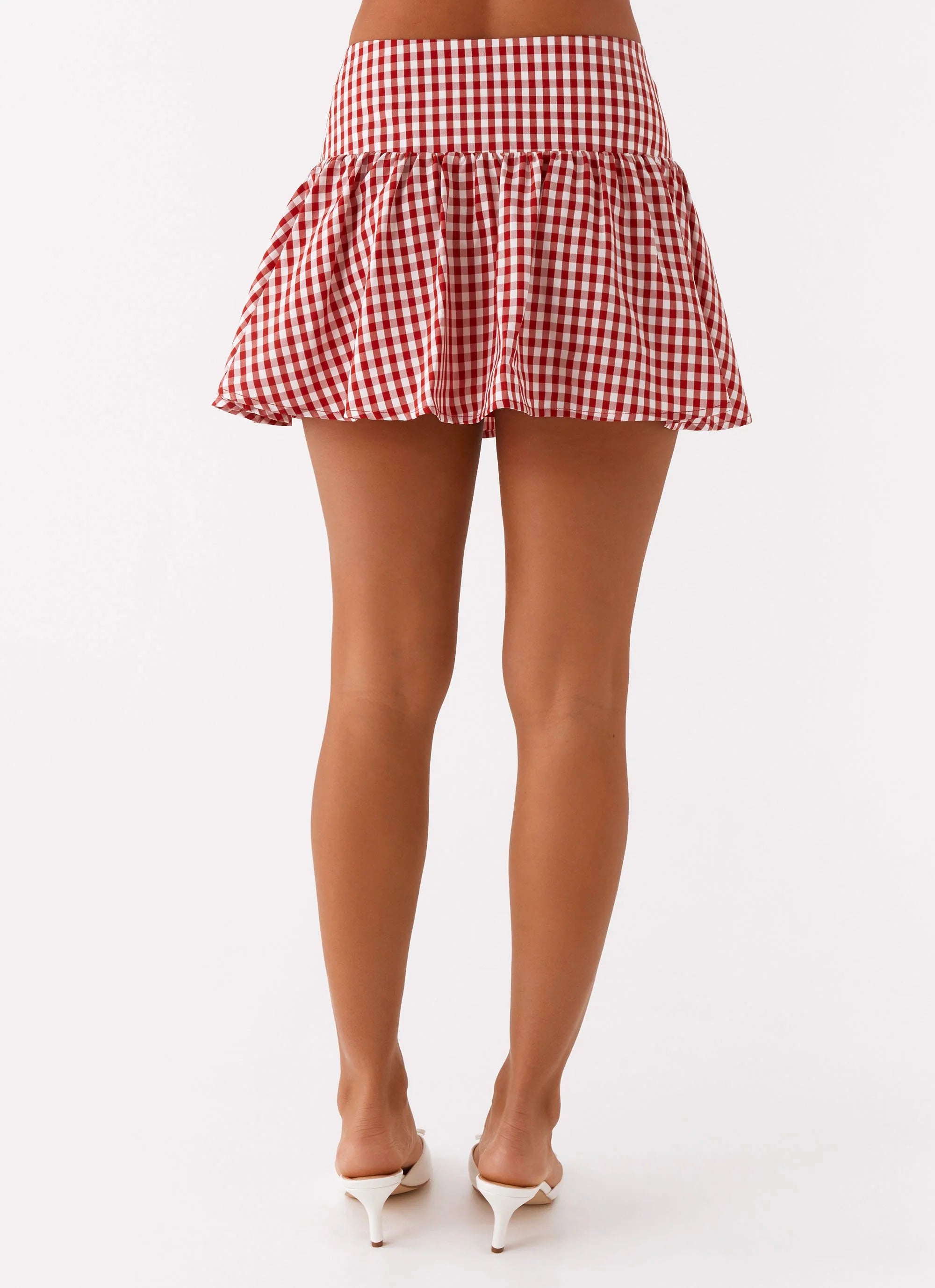 Bellamy Mini Skirt - Red Gingham