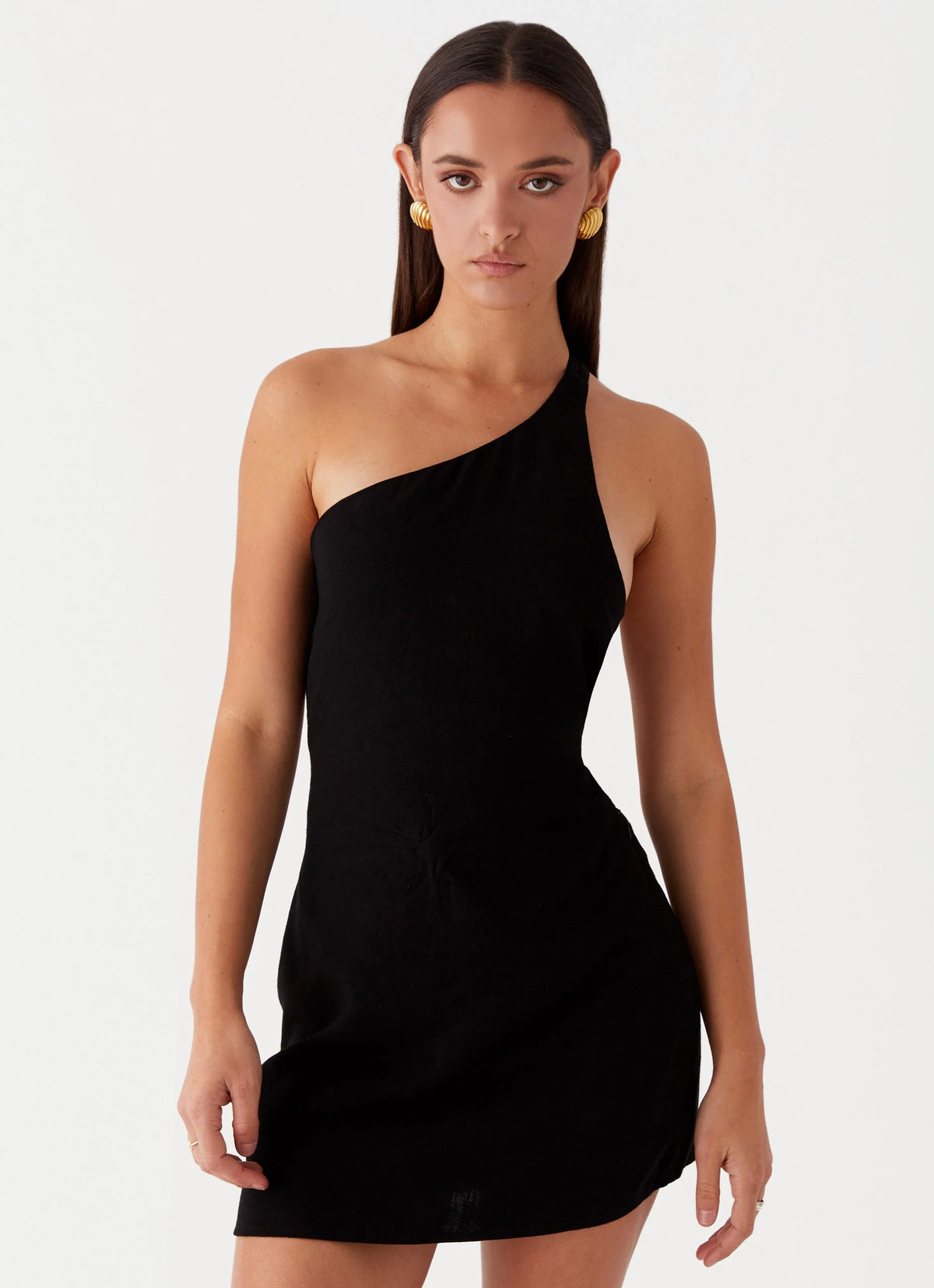 Emilee Tie Back Mini Dress - Black