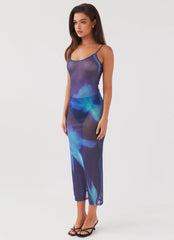 Love On The Run Maxi Dress - Cyber Rose