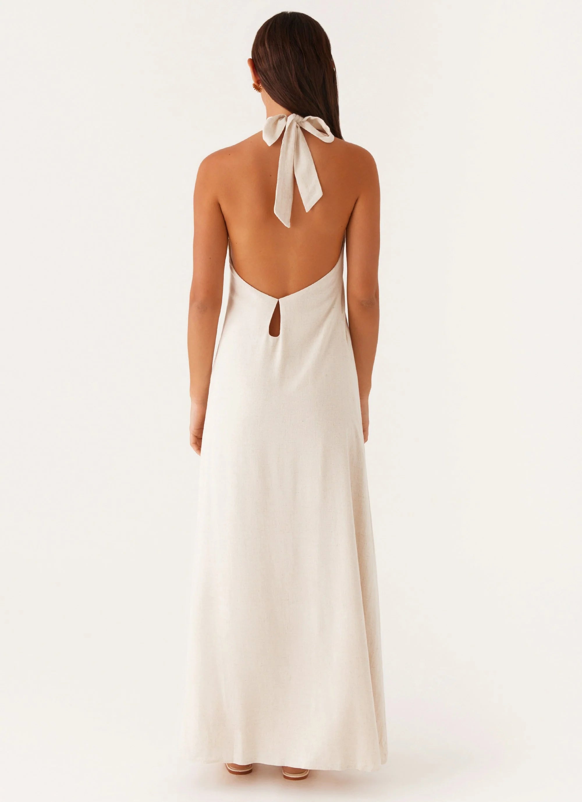 Golden Child Linen Maxi Dress - Oatmeal