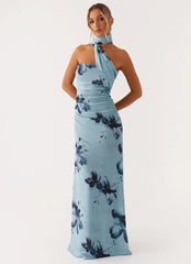 Songbird Maxi Dress - Blue Black Floral