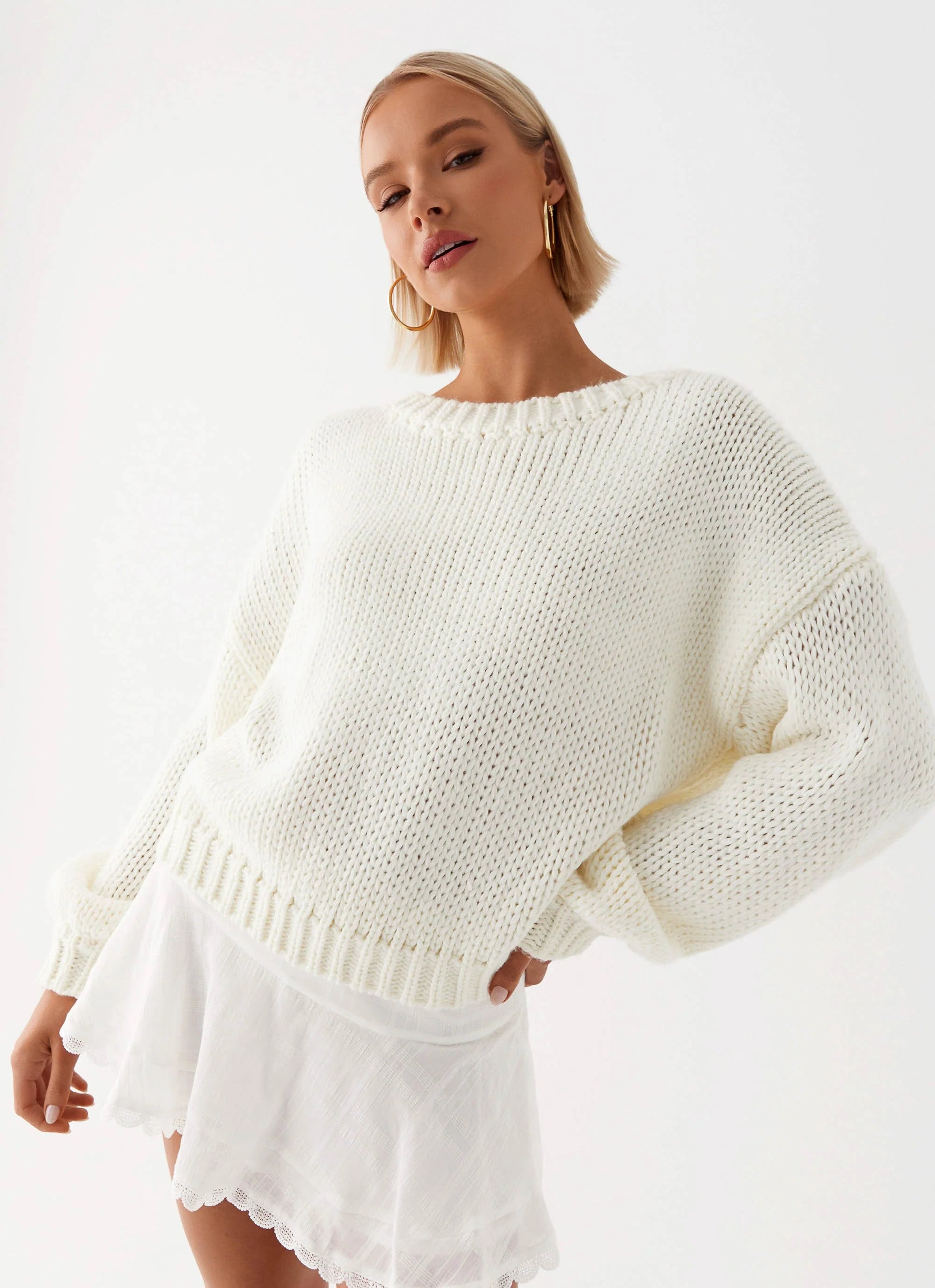 Costella Knit Sweater - Ivory