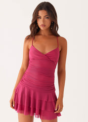 Emily Mini Dress - Fuchsia