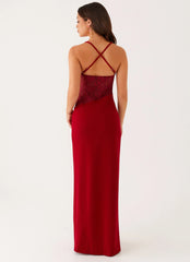 Heartbreaker Maxi Dress - Deep Red