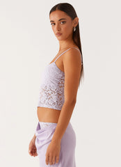 Nancy Lace Top - Lilac