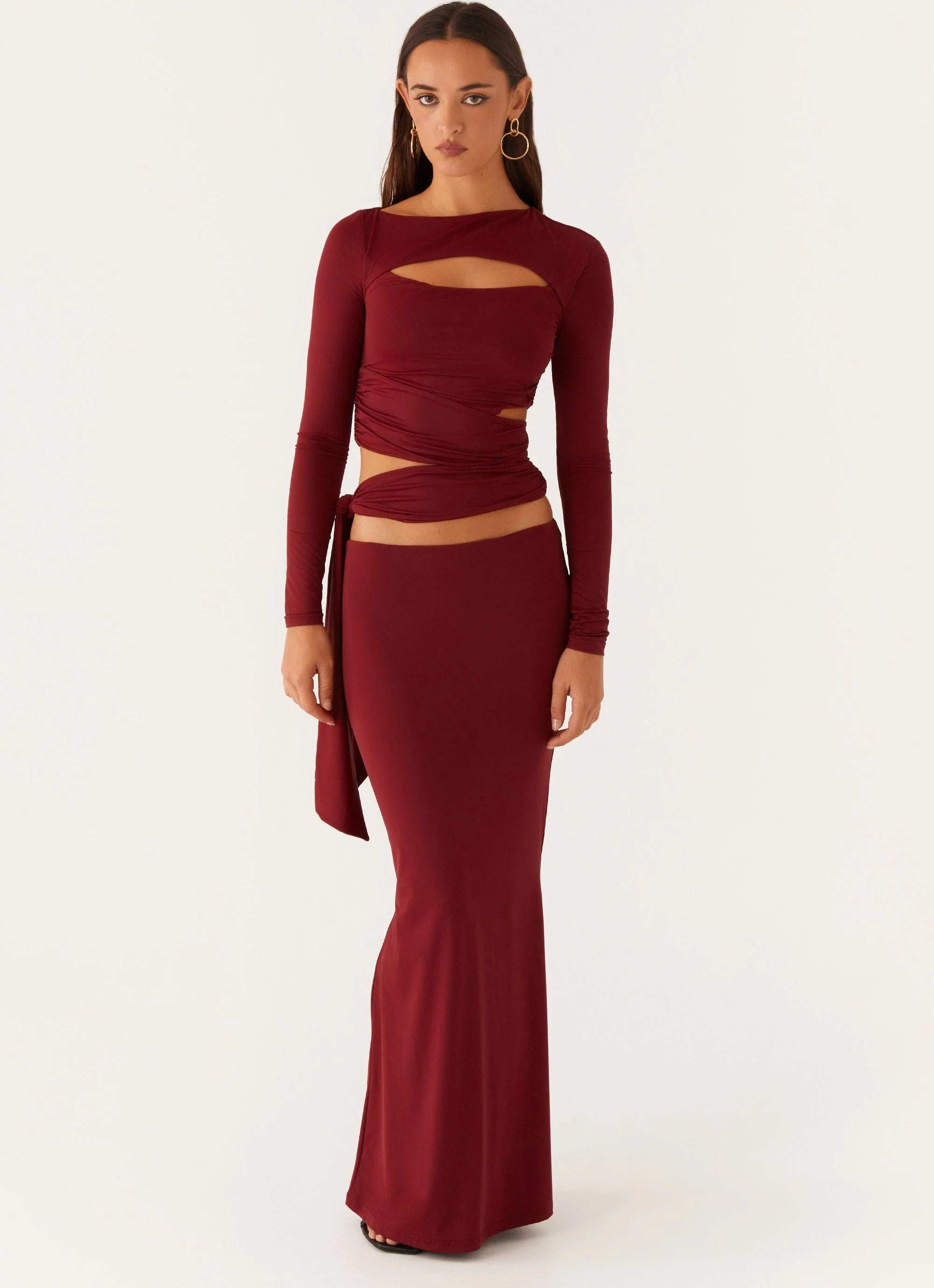 Alix Maxi Skirt - Mulberry