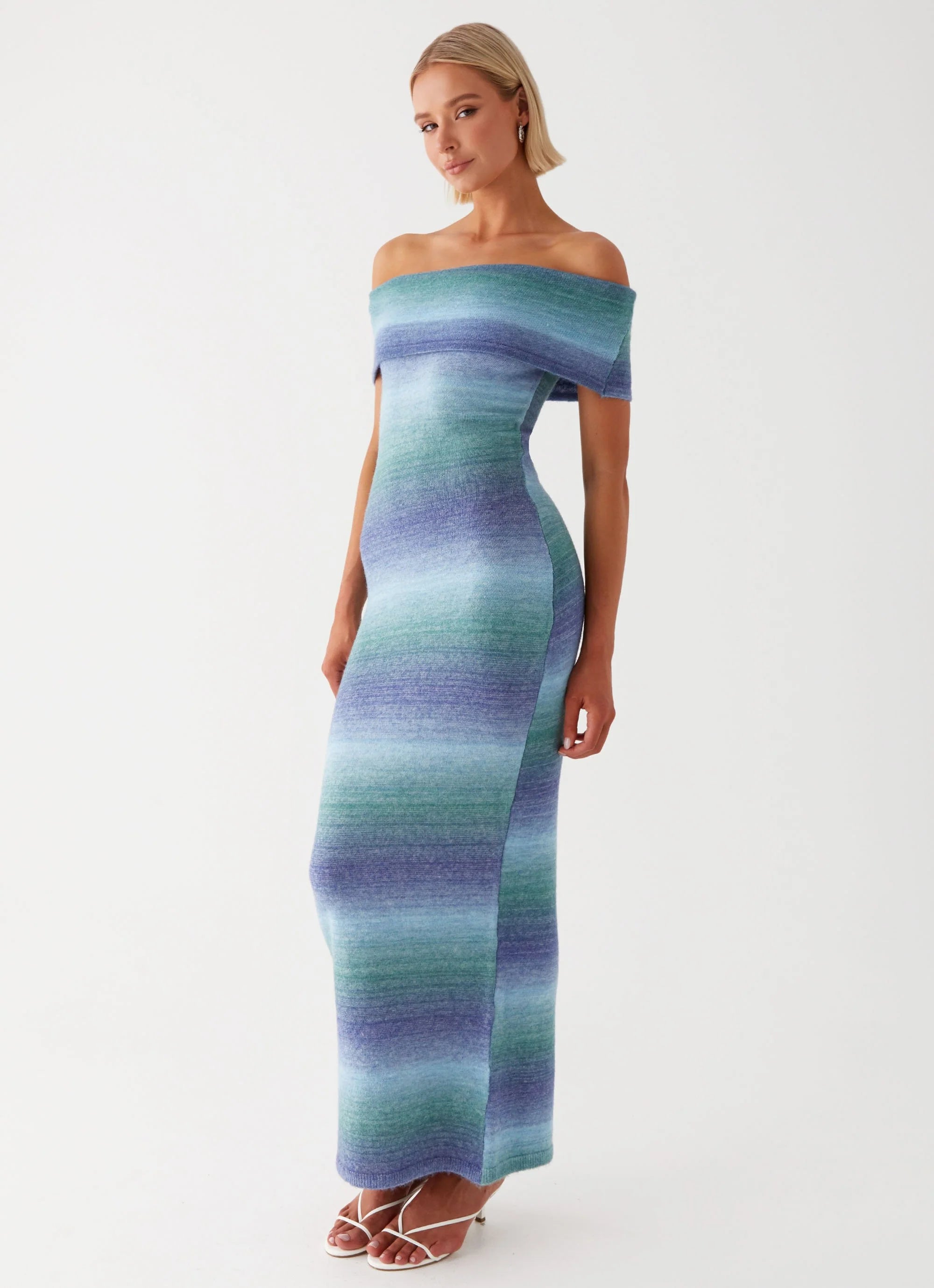 Clarity Knit Maxi Dress - Blue Ombre