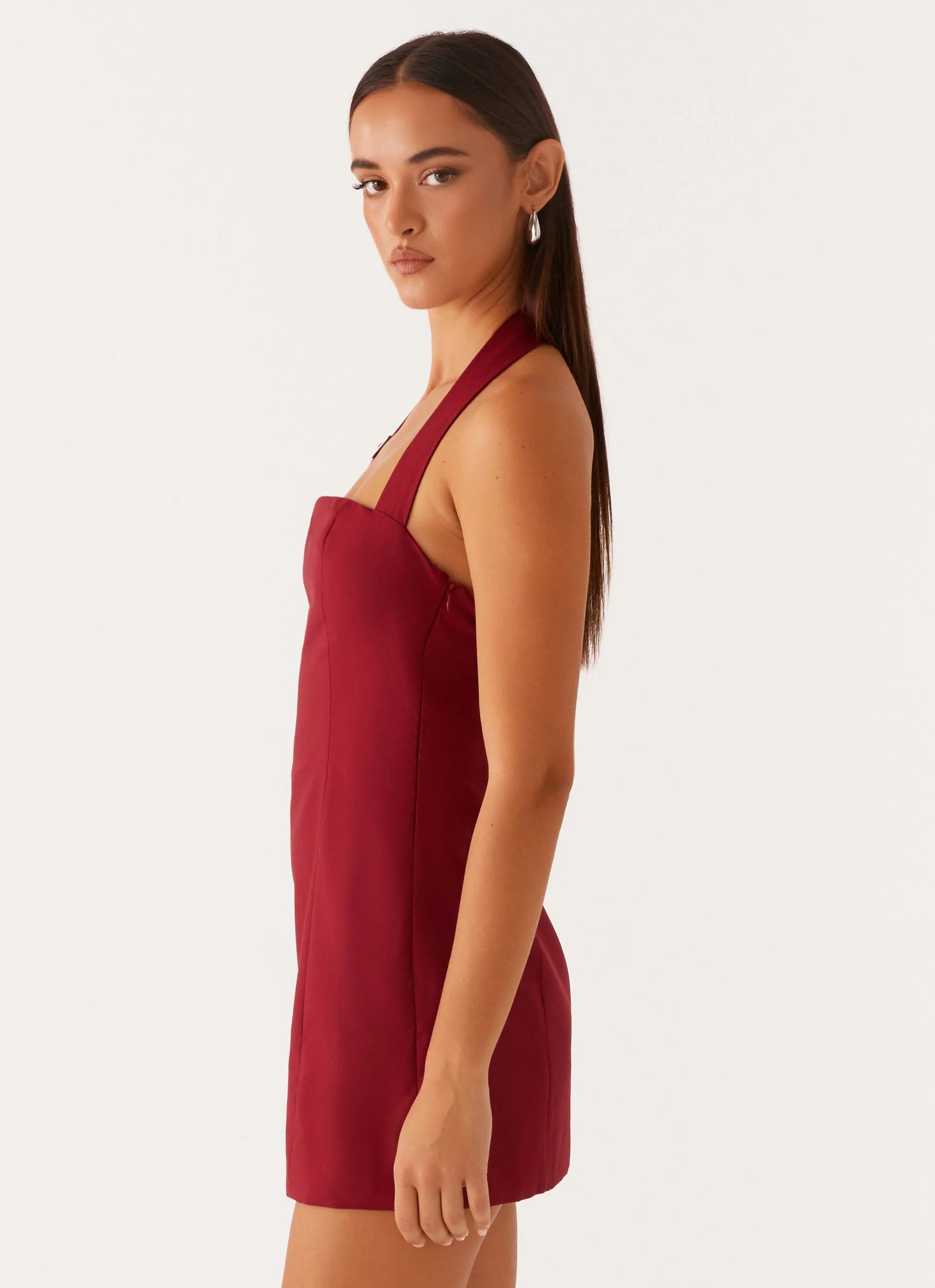 Bianca Halter Dress - Red