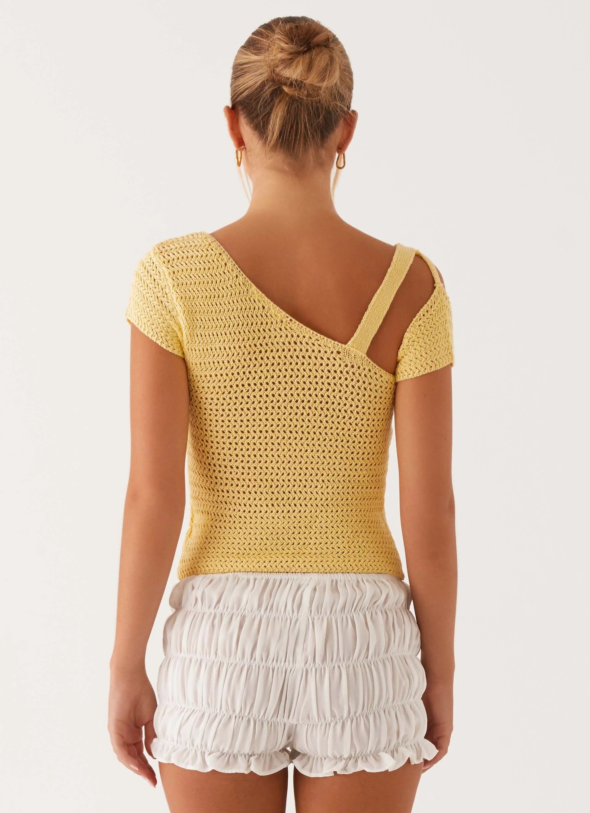 By The Lake Crochet Top - Yellow