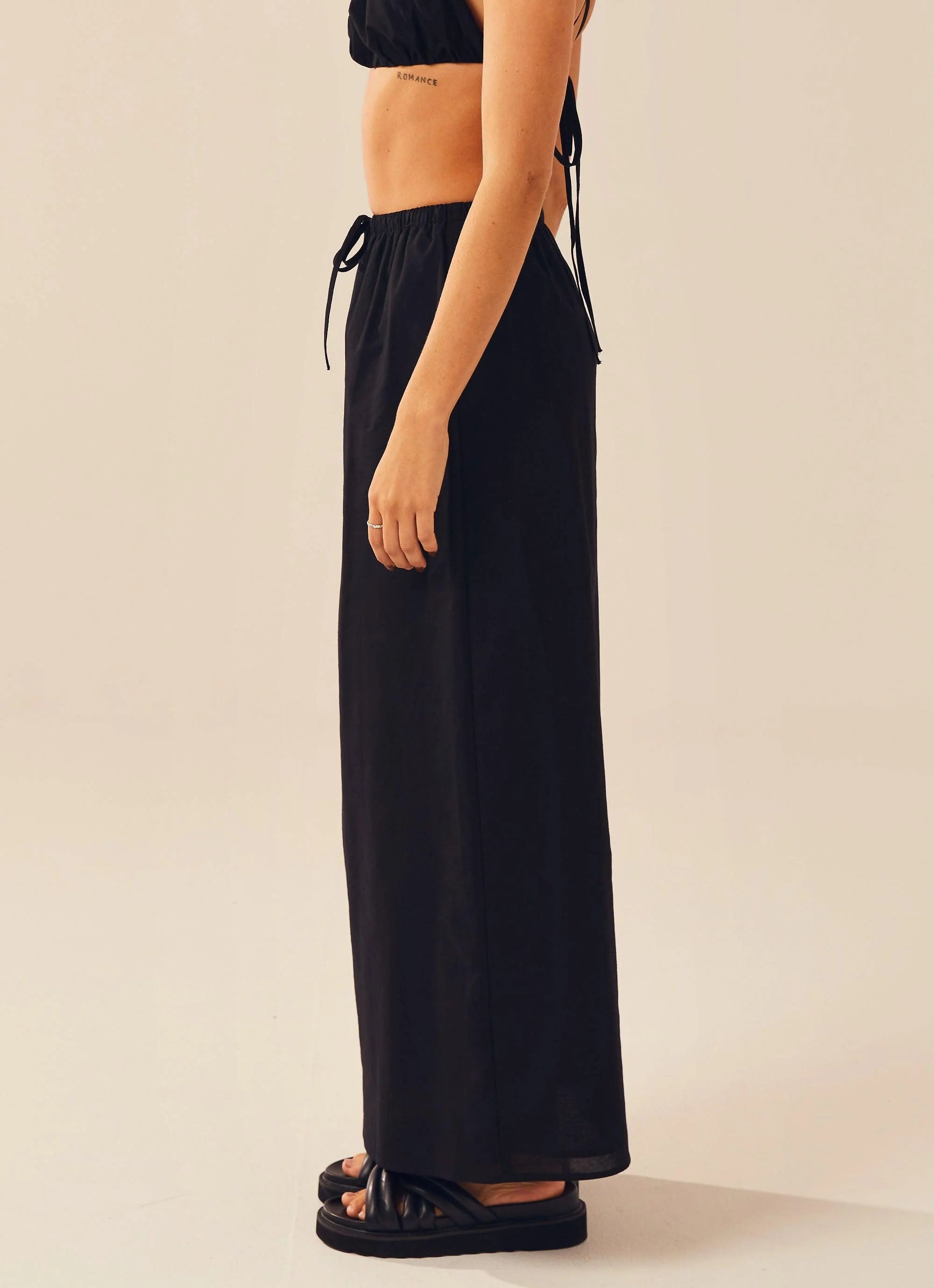 Sicilian Sun Maxi Skirt - Black