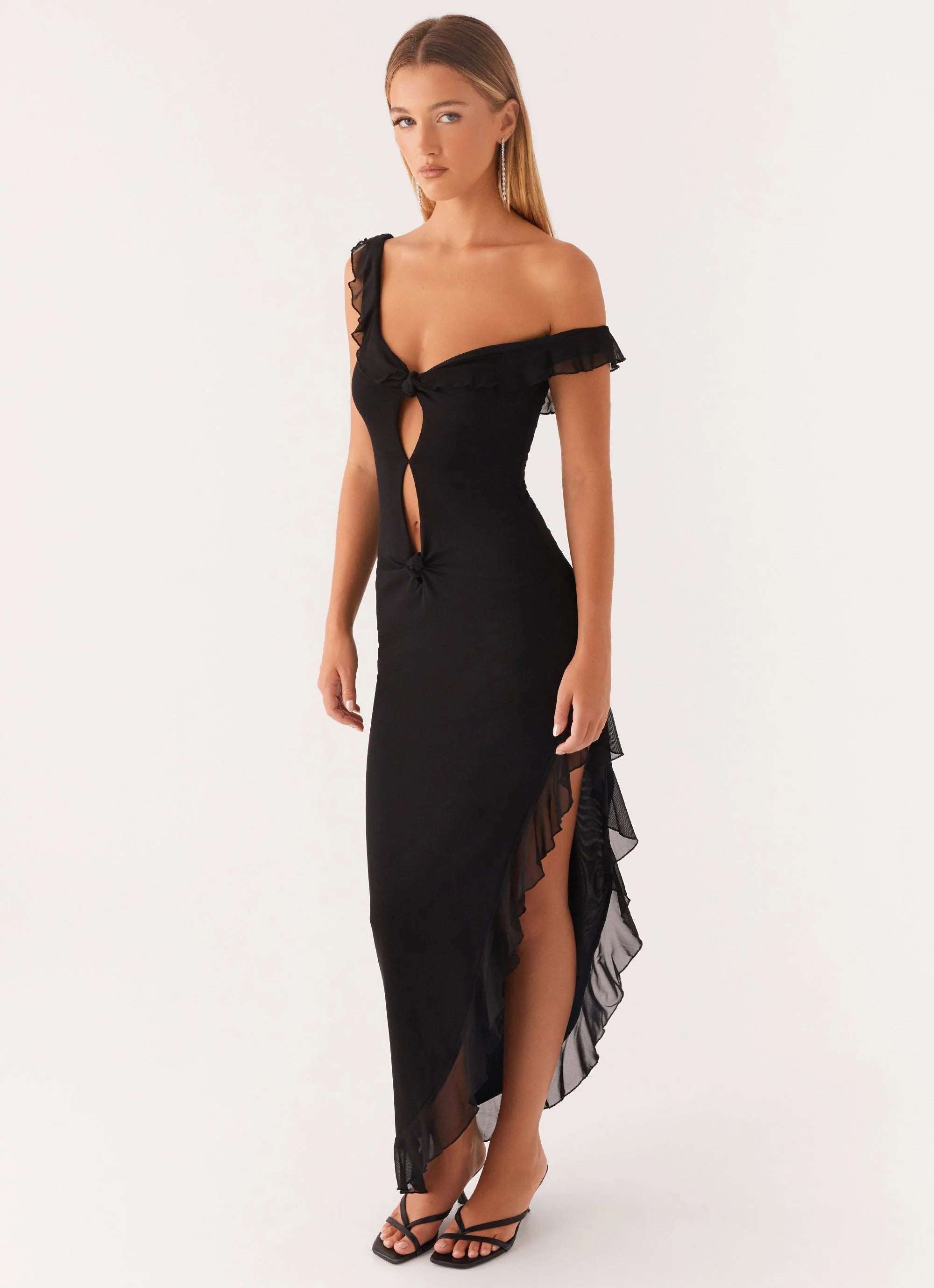 Impossible Cut Out Midi Dress - Black