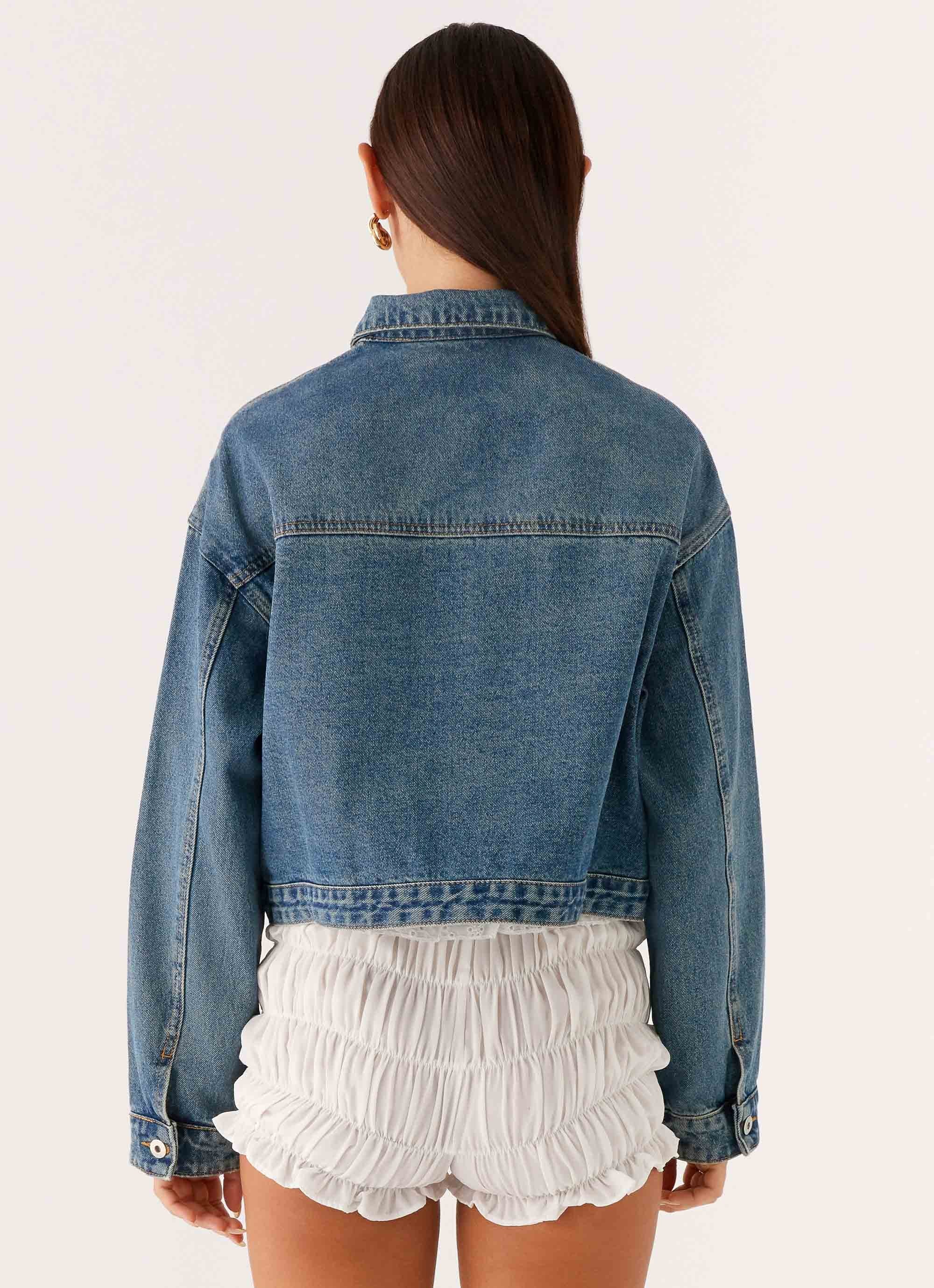 Kristy Oversized Denim Jacket - Blue