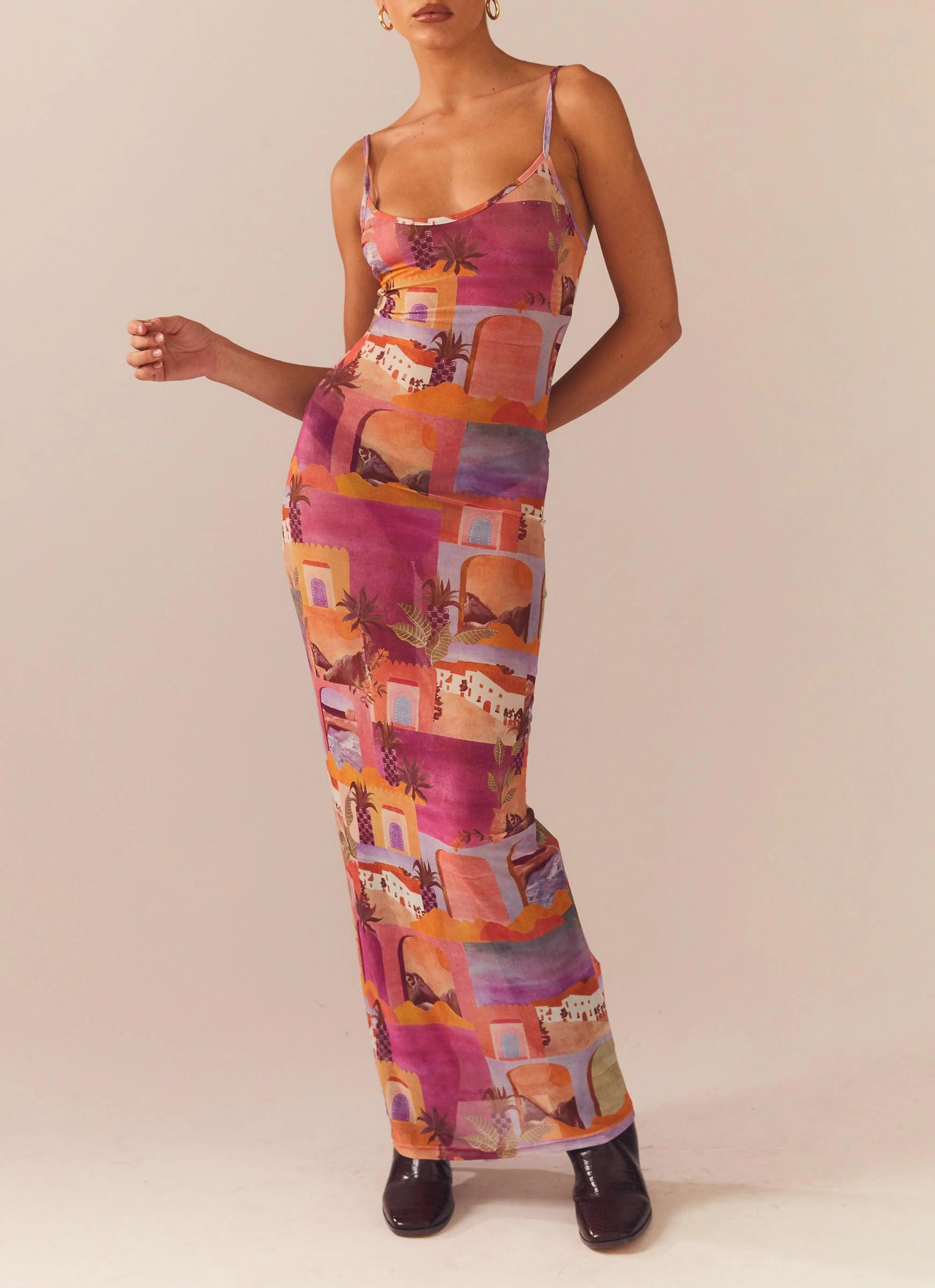 Dreams of the Desert Maxi Dress - Sunset Building