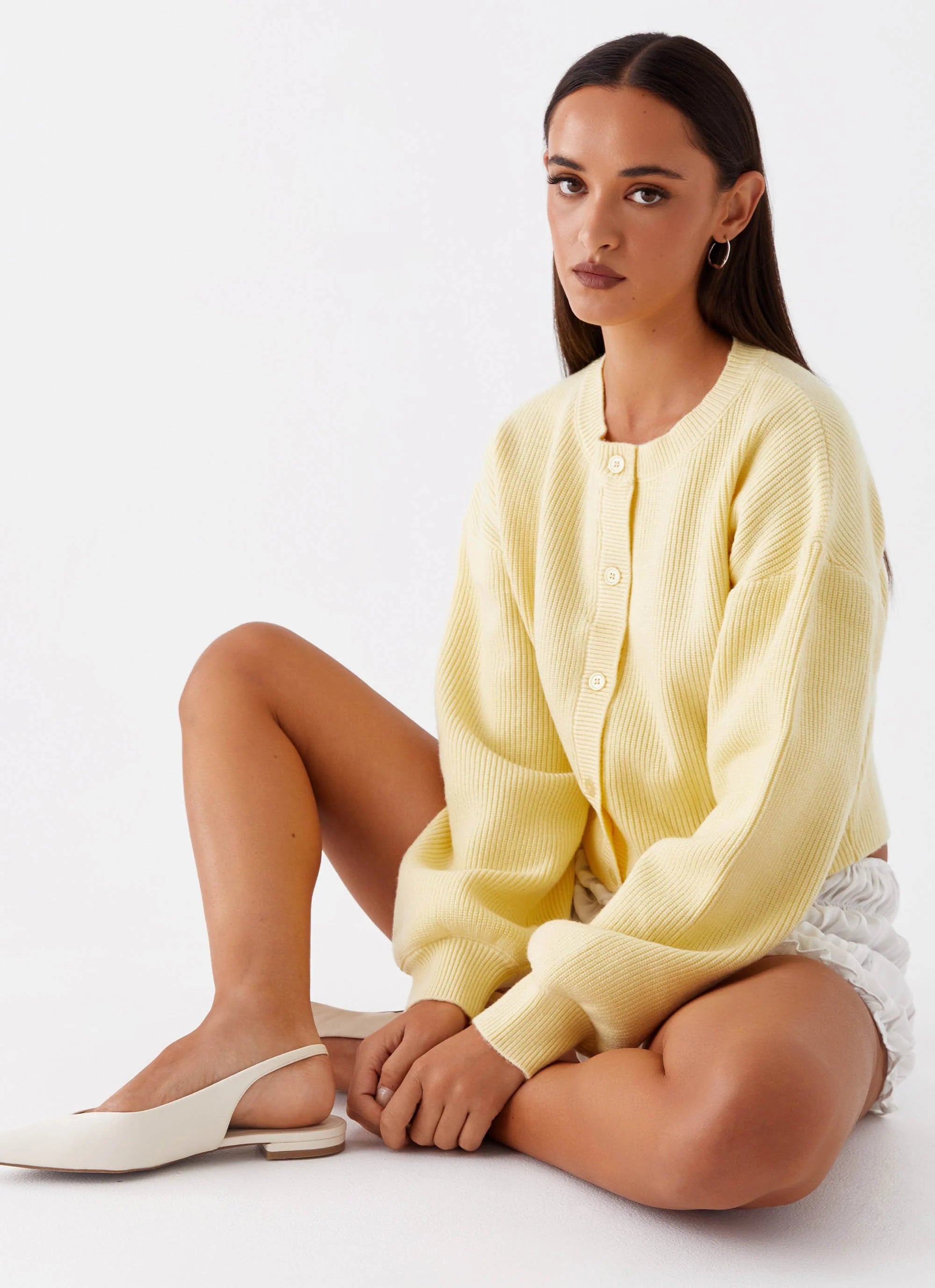 Daphne Knit Cardigan - Butter Yellow