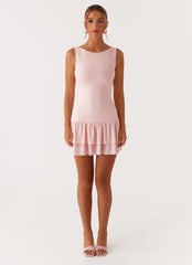 Rhiannon Frill Mini Dress - Pink