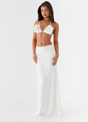 Morgan Low Rise Maxi Skirt - Ivory