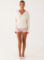 Leela Wrap Cardigan - Ivory