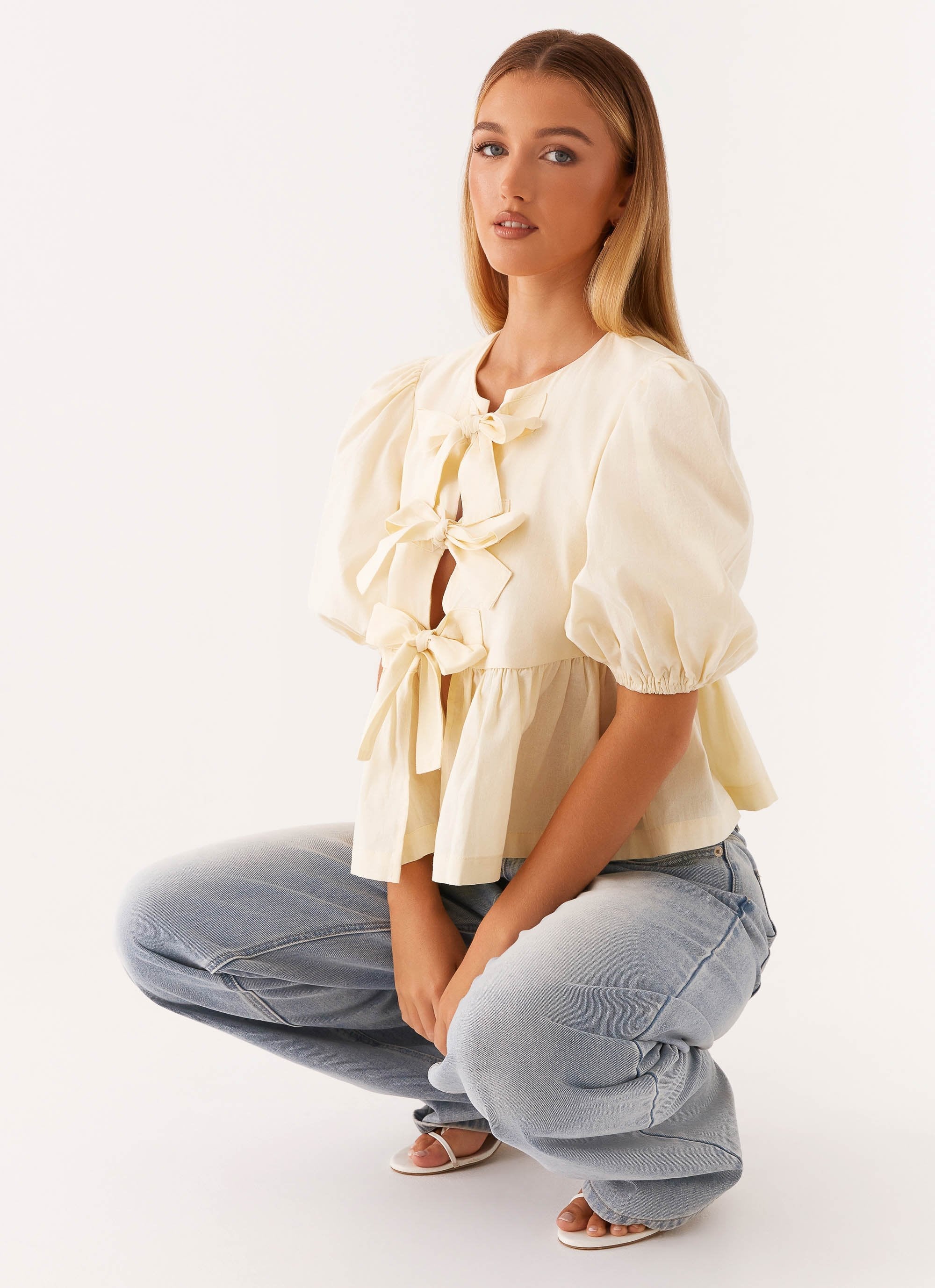 Western Wind Tie Top - Yellow