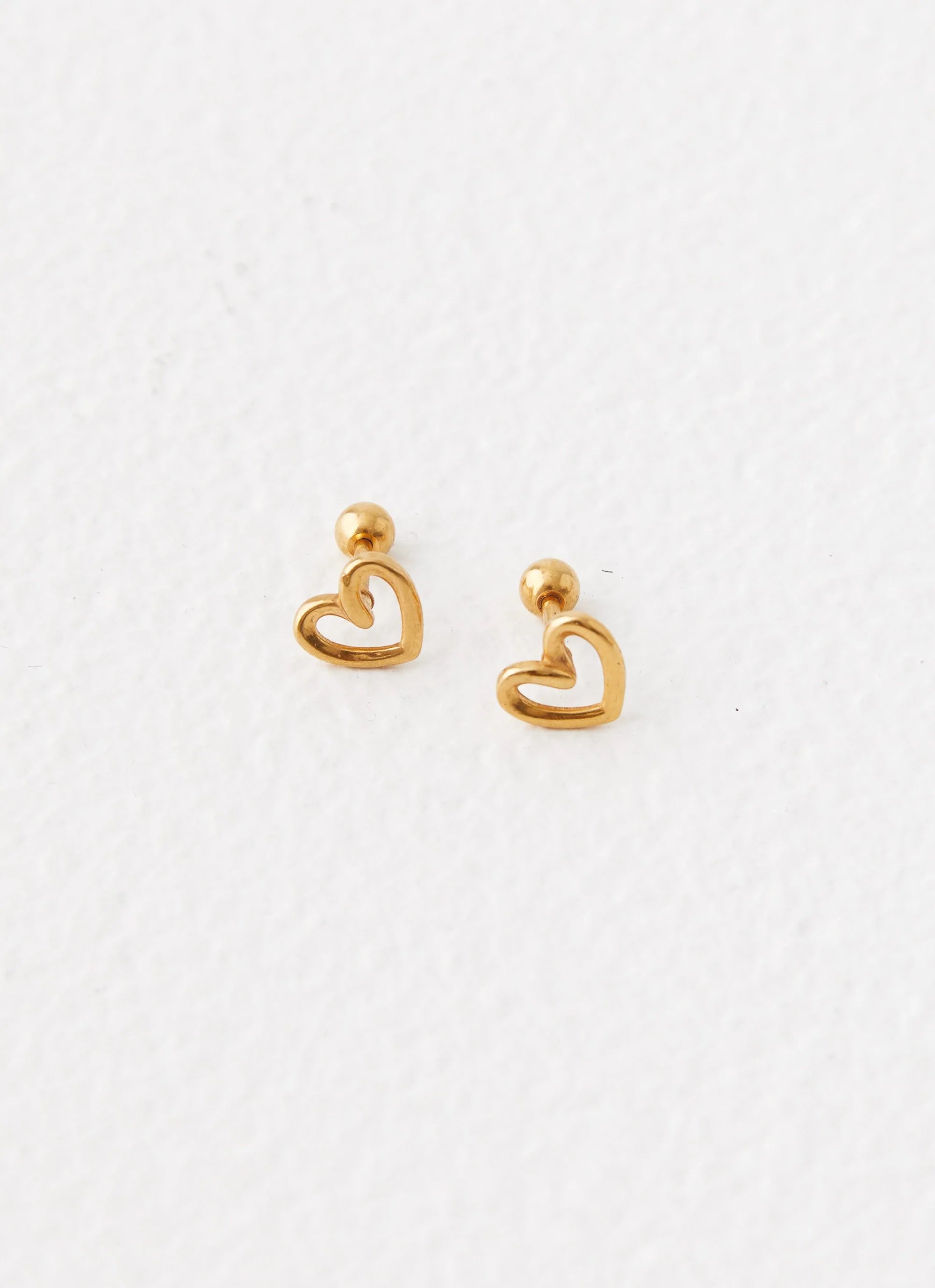 Issie Heart Earrings - Gold