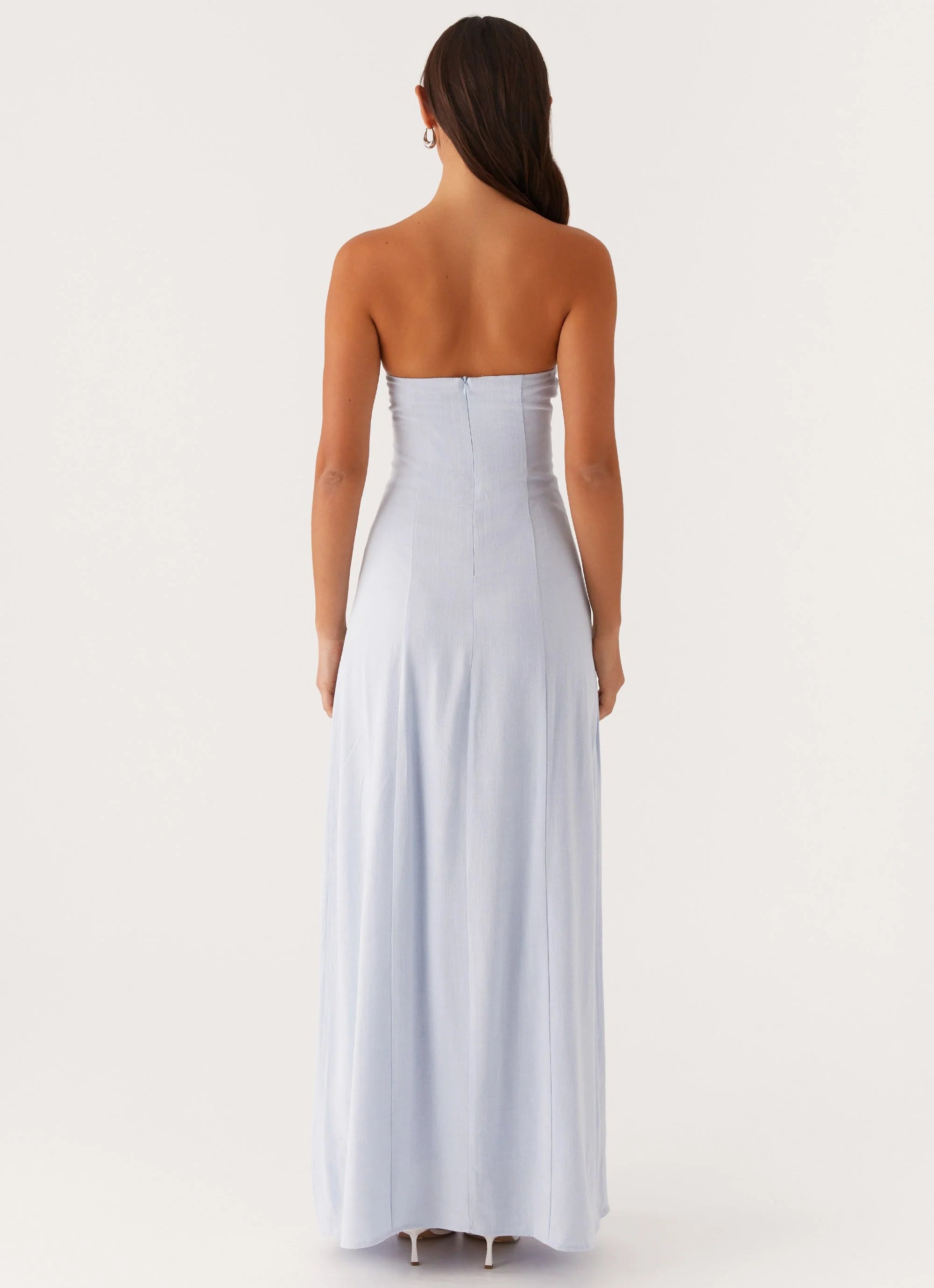 Tayla Linen Maxi Dress - Blue