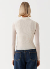 Lorna Zip Up Shirt - Ivory