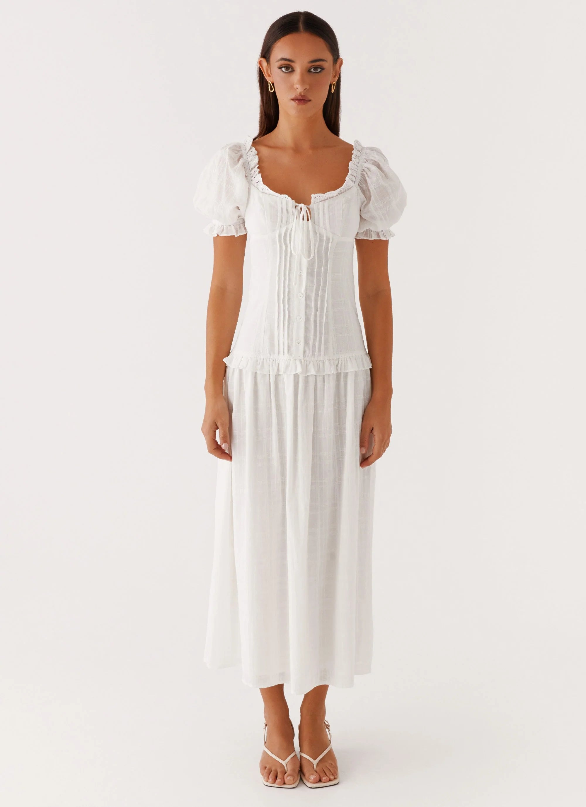 Hundred Percent Midi Dress - White