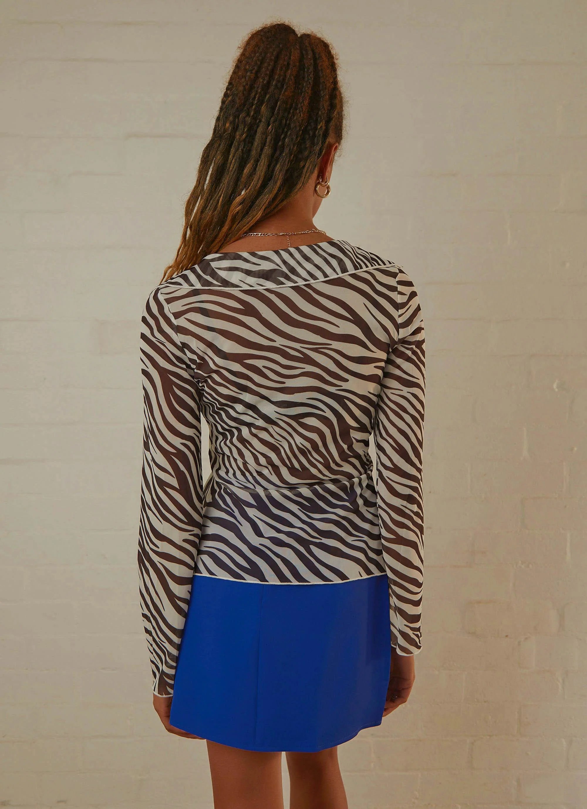 Parisian Balcony Tie Top - Zebra