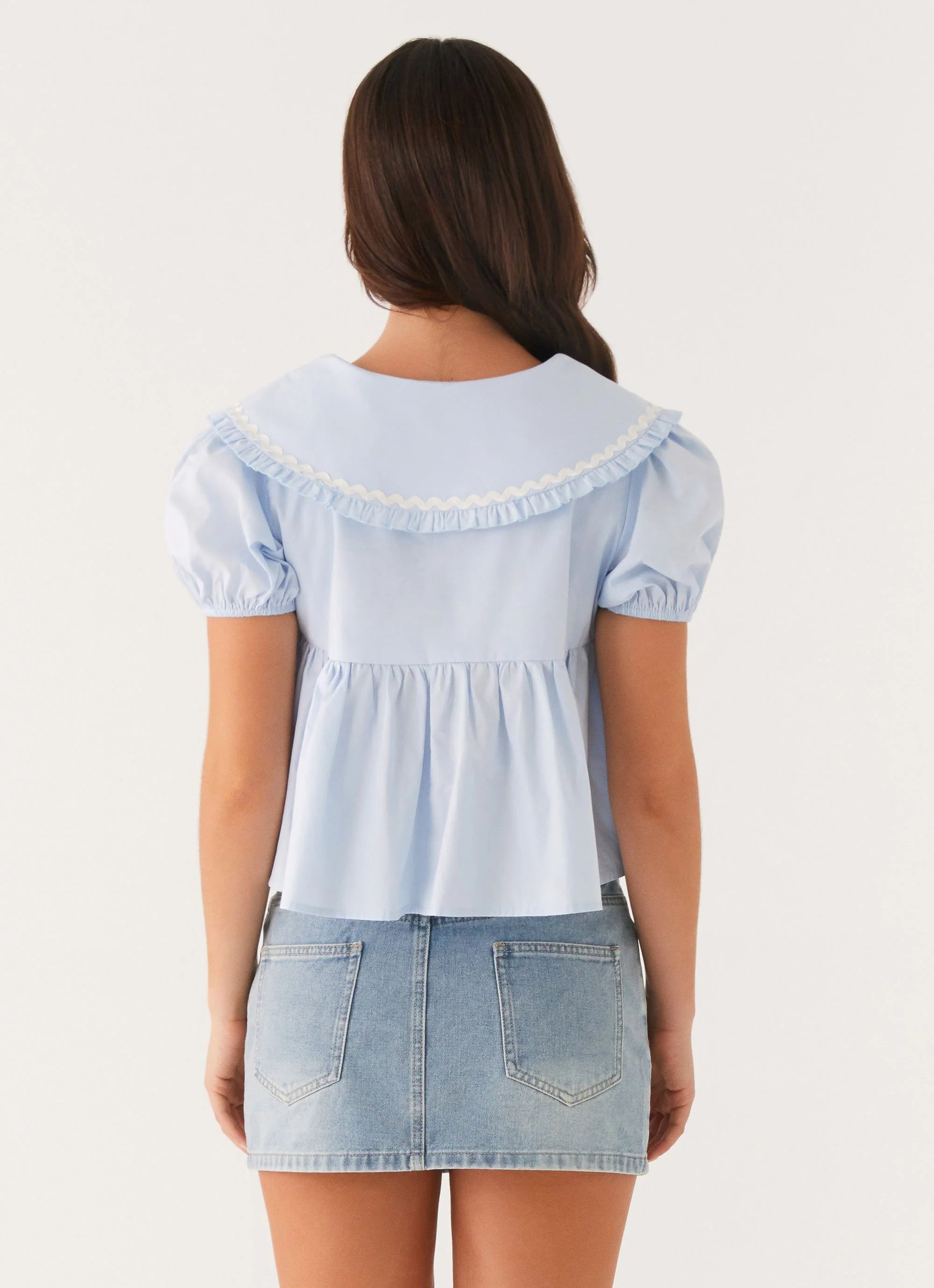 Sophie Babydoll Top - Blue