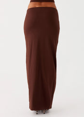 Solace Soul Maxi Skirt - Chocolate