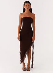 Aoife Midi Dress - Brown