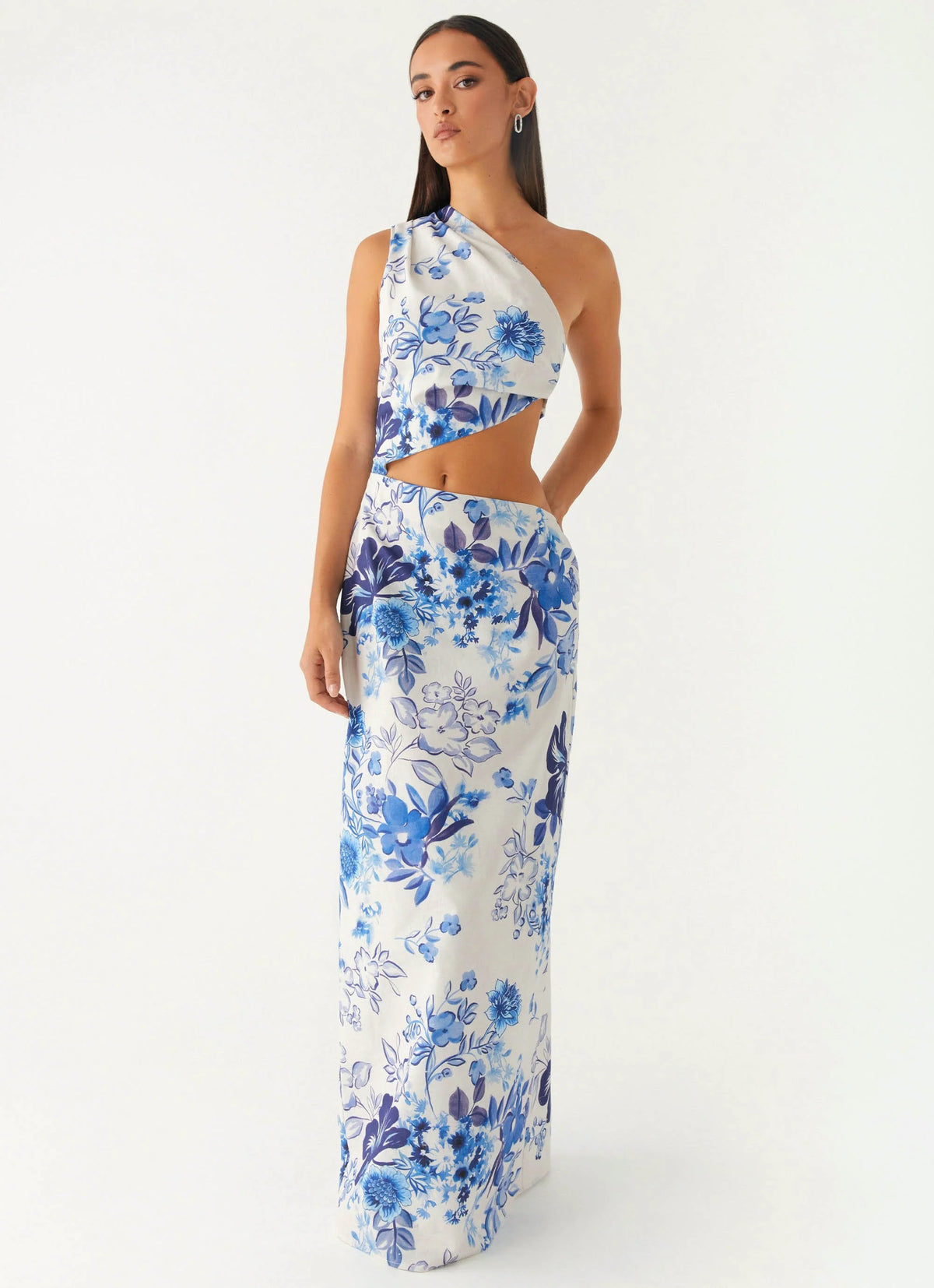 All Summer Long Maxi Dress - Serene Sky Floral