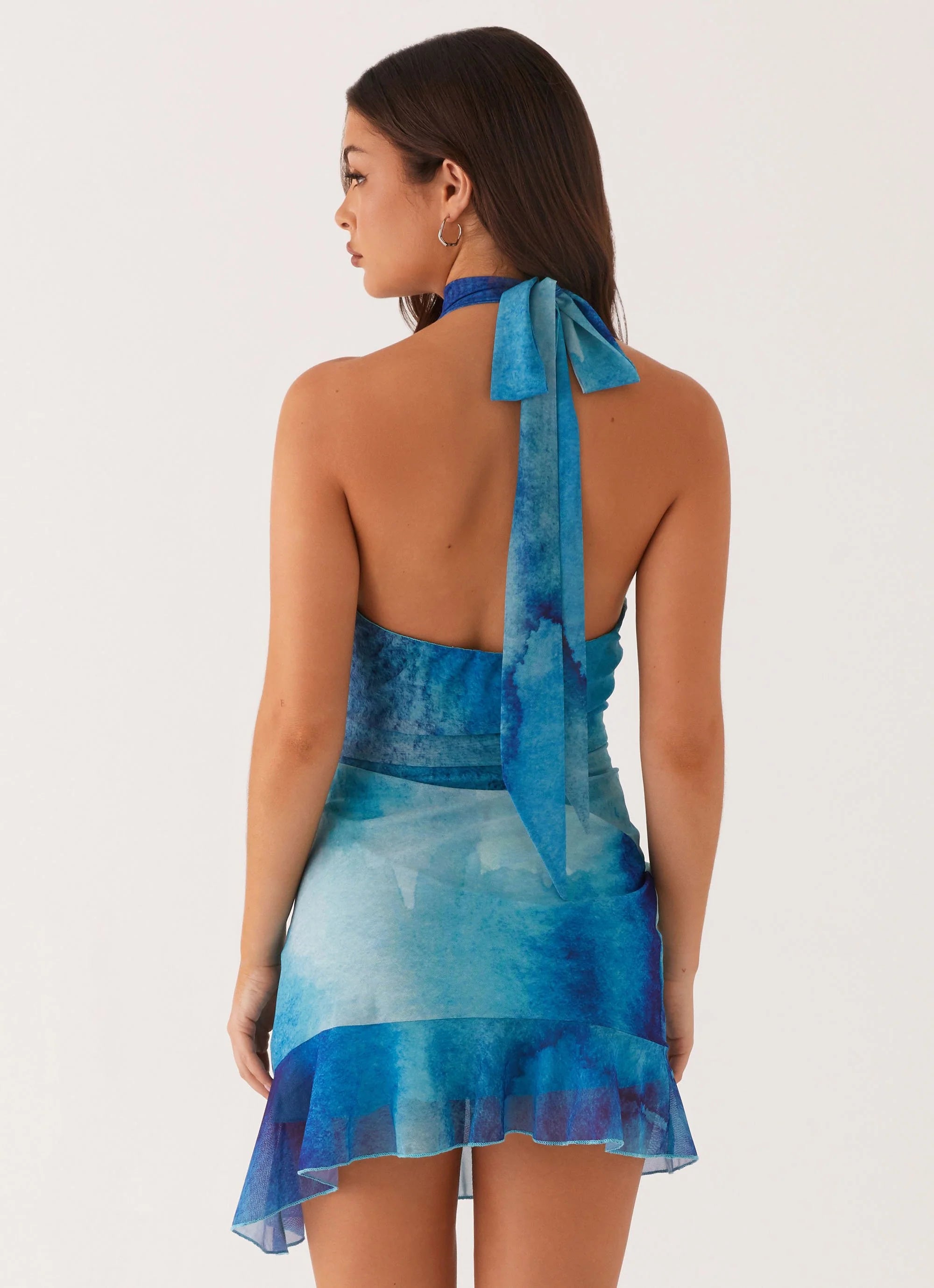 Arlo Mini Dress - Blue Tie Dye