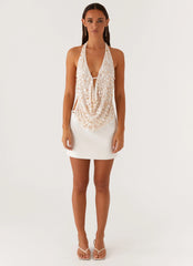 Brixton Pearl Cowl Neck Halter Top - Pearl