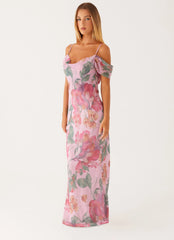 Seline Maxi Dress - Pink Floral