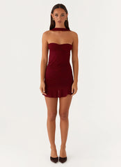 Pari Open Back Mini Dress - Mulberry