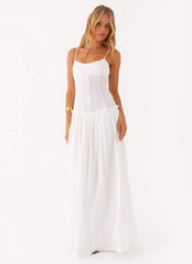 Jacinda Drop Waist Maxi Dress - Ivory