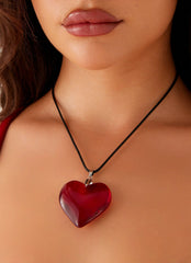 Saint Heart Necklace - Red