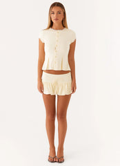 Landon Mini Skort - Lemon