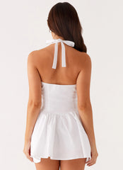 Anya Halterneck Mini Dress - Ivory