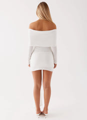 Ingrid Wrap Mini Dress - Ivory